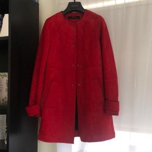 Zara suede coat size XS